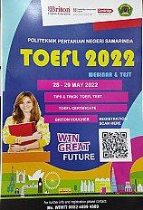                                          Webinar dan Test TOEFL 2022 Politeknik Pertanian Negeri Samarinda
                                         