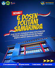                                          6 Dosen Politani Samarinda Lolos Pendanaan Hibah Penelitian dan Pengabdian Masyarakat Kemdiktisaintek 2025
                                         