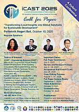                                          Call For Papers 8th International Conference on Applied Science and Technology (iCAST) 2025
                                         