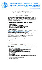                                          Announcement of Re-Registration for New Students Who Passed the SNBP Selection Pathway at Samarinda State Agricultural Polytechnic in 2026
                                         